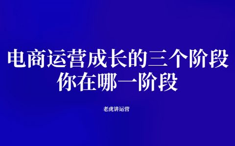 电商运营成长的三个阶段，你在哪一阶段？