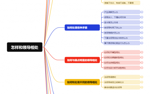 怎样和领导相处Xmind思维导图