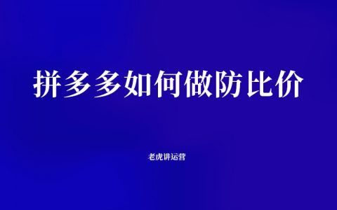 拼多多如何做防比价