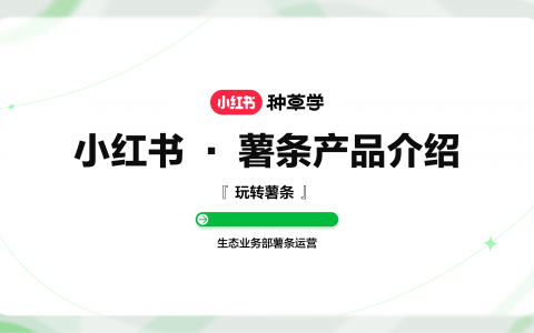 小红书薯条产品介绍：全链路加热运营方案