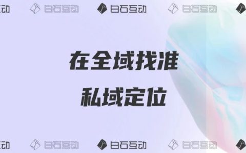 白石互动丨私域做朋友，全域做转化，在全域中找准私域定位