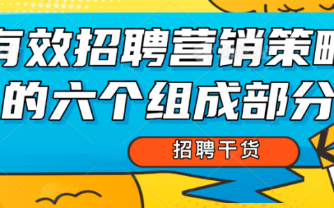 有效招聘营销策略的六个组成部分