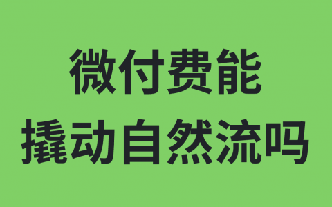 微付费能撬动自然流吗 ？