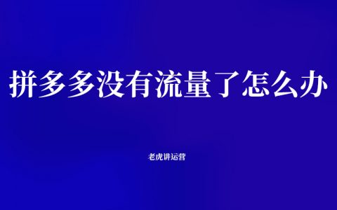 拼多多没有流量怎么办