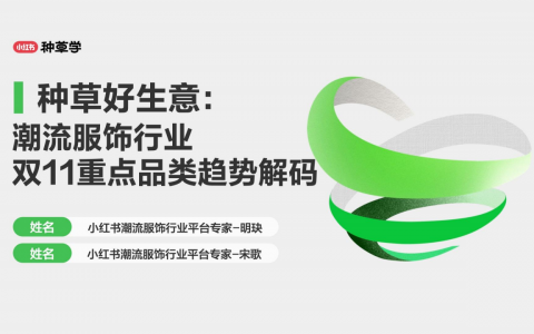 小红书潮流服饰行业双11重点品类趋势解码