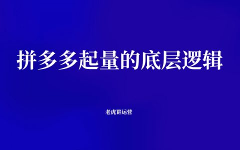 拼多多起量的底层逻辑