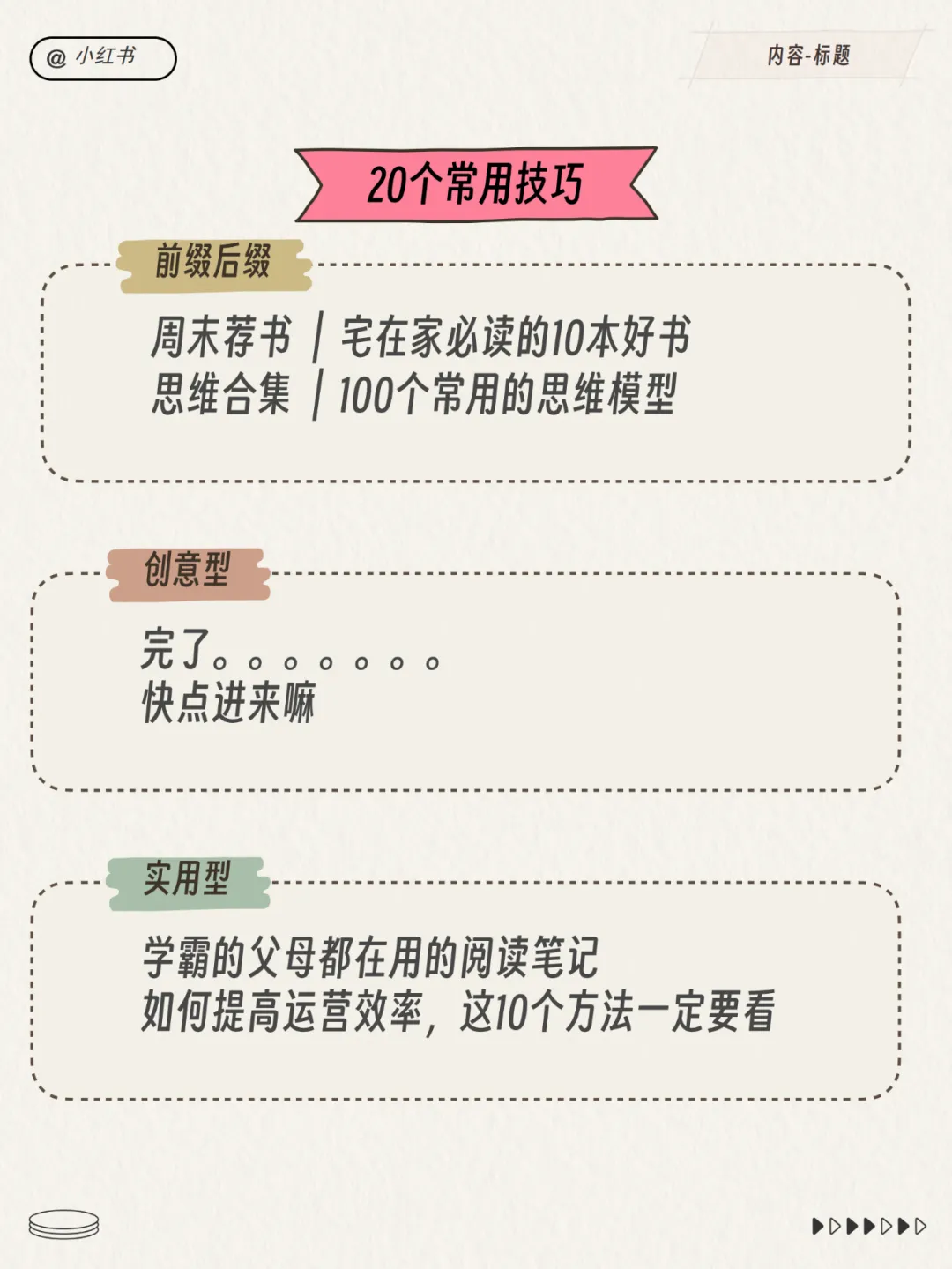 2024小红书运营工作模型！