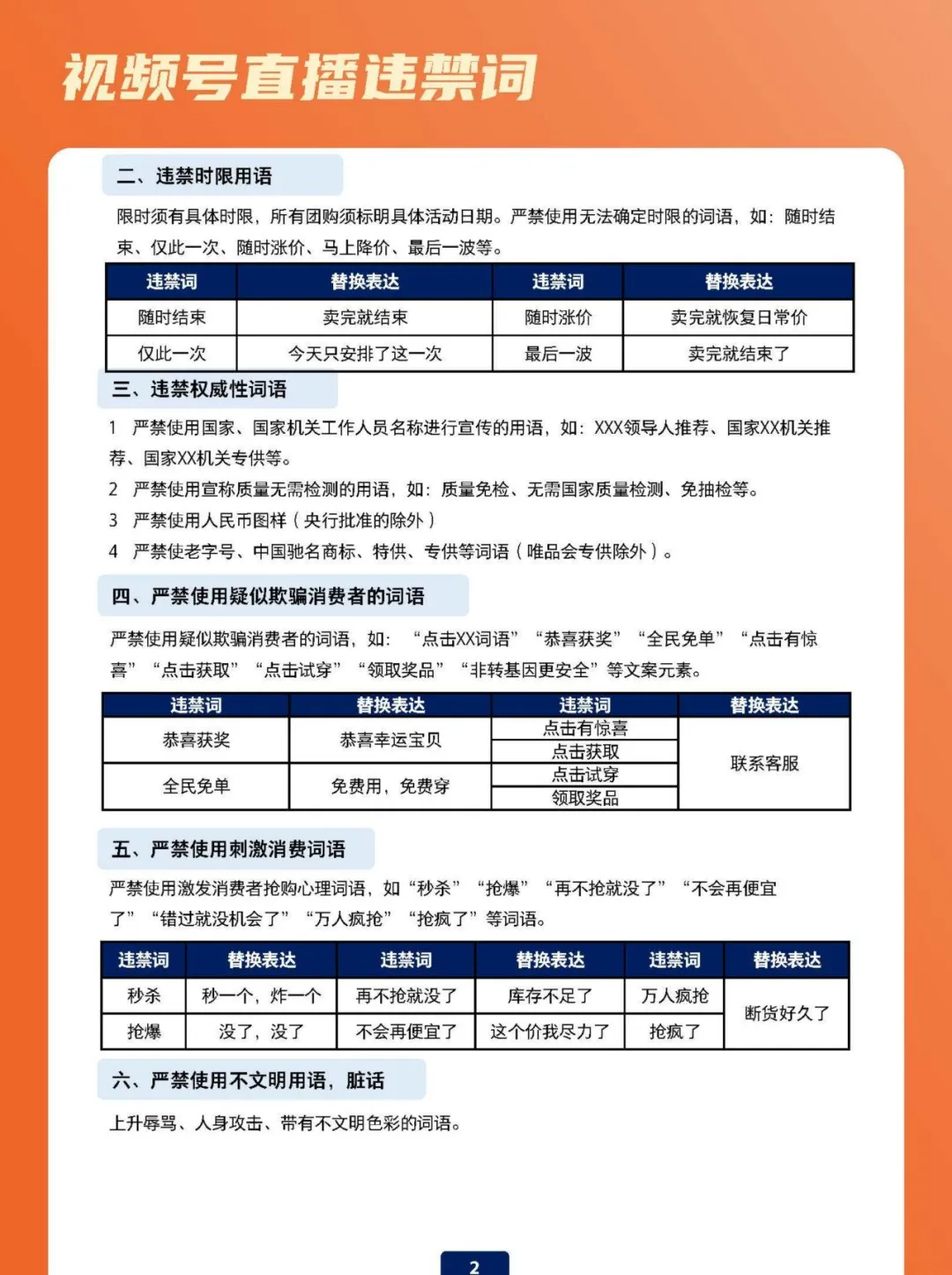 视频号直播违禁词避坑指南