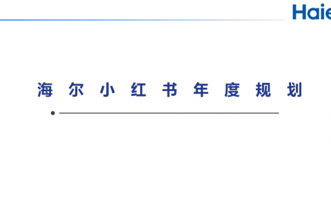 海尔小红书年度规划