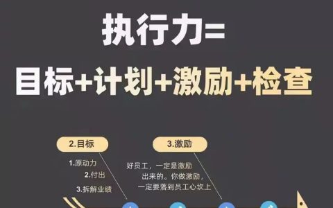 执行力=目标+计划+激励+检查
