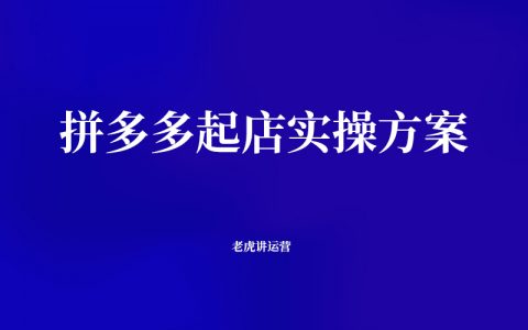 拼多多起店实操方案