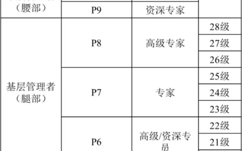 阿里巴巴职级与薪资体系【研发】