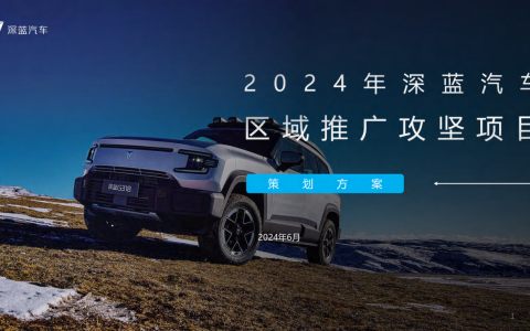 深蓝汽车区域推广营销方案