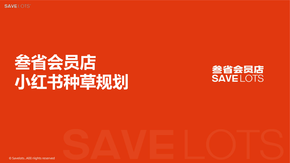 零售会员店小红书种草规划
