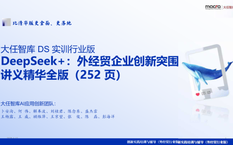 DeepSeek+ 外经贸企业创新突围讲义精华全版<sup><font color=red>免费下载</font></sup>