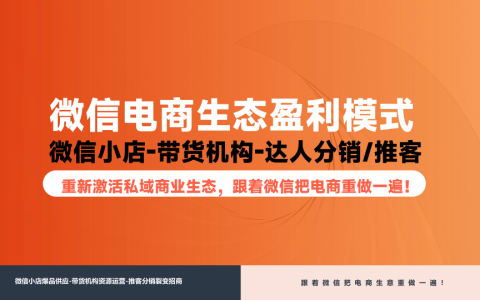 微信电商生态盈利模式——全域增长模型