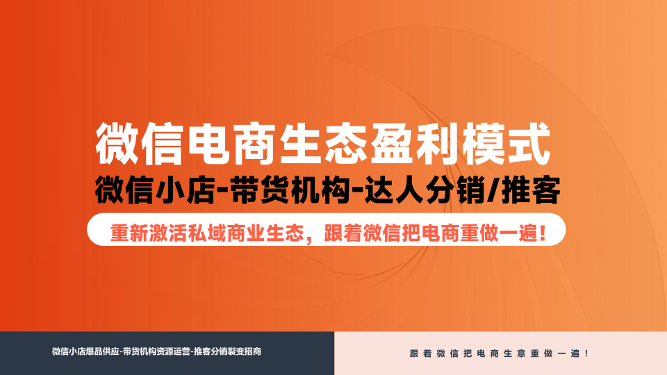 微信电商生态盈利模式——全域增长模型