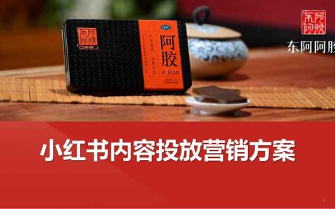 东阿阿胶小红书内容投放营销方案