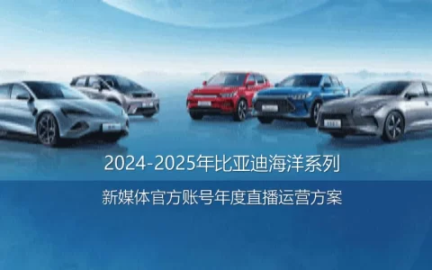 2024-2025比亚迪海洋系列新媒体官方账号年度直播运营方案