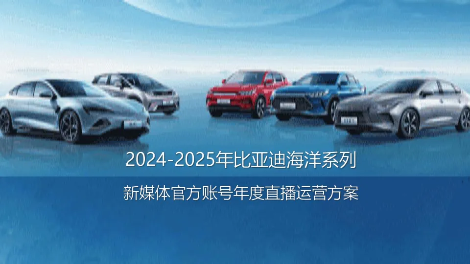 2024-2025比亚迪海洋系列新媒体官方账号年度直播运营方案