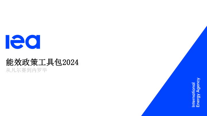 能效政策工具包2024