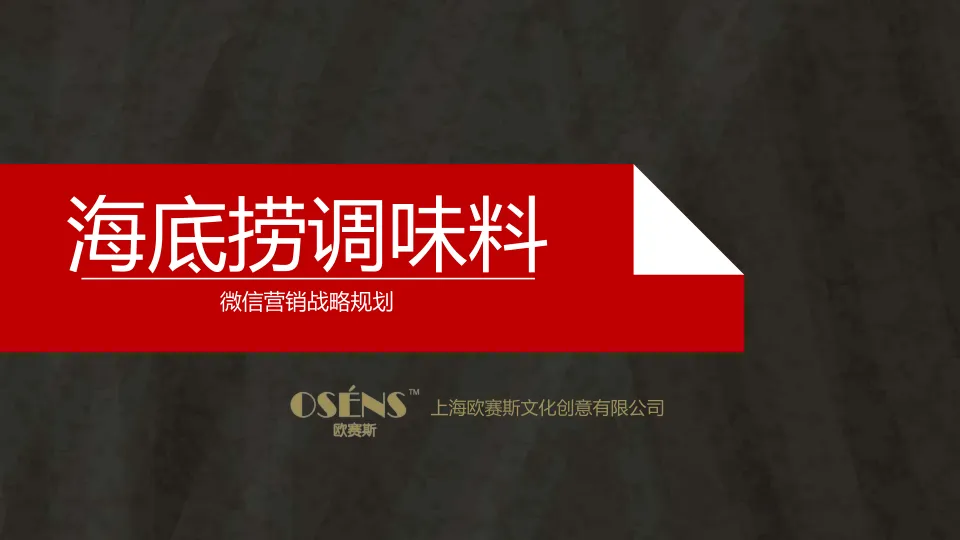 海底捞品牌微信营销战略规划策划方案-欧塞斯