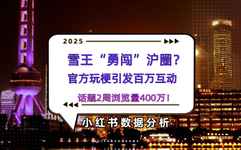 雪王PK东方明珠 如何引发百万互动？小红书后台数据揭秘