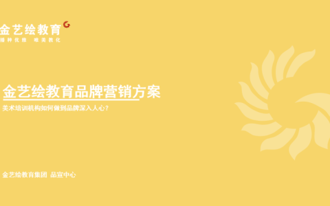 美术培训机构 – 金艺绘教育品牌营销方案