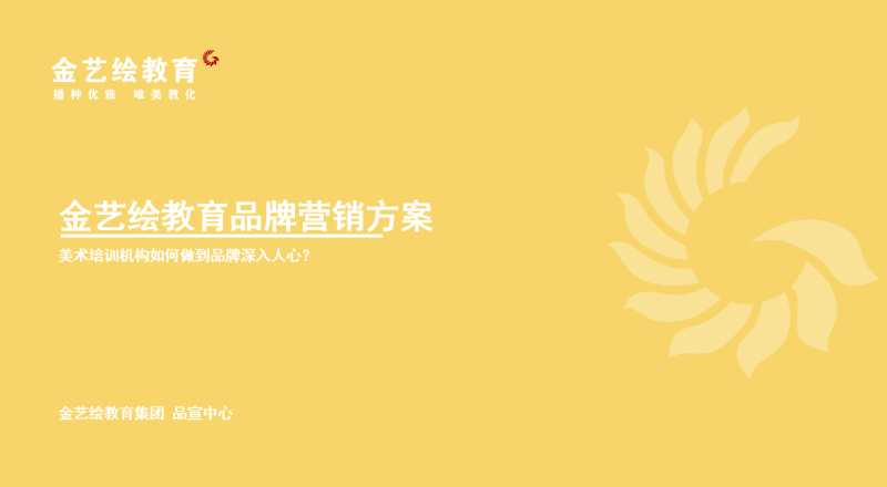 美术培训机构 - 金艺绘教育品牌营销方案