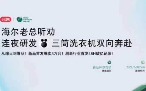 新品种草营销「案例赏鉴」：借势IP流量，海尔新品发售48小时GMV破亿
