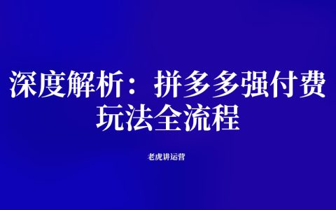 深度解析：拼多多强付费玩法全流程