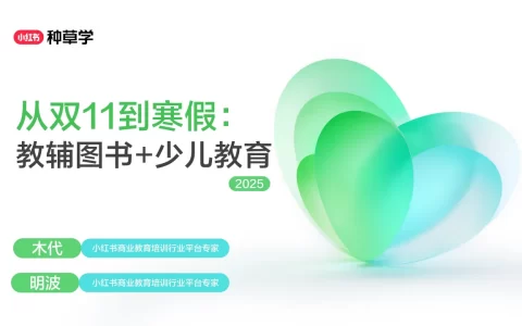 2025小红书双11-教育培训行业增长攻略