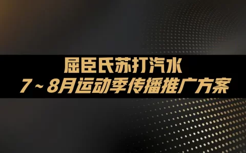 屈臣氏苏打汽水运动季传播方案<sup><font color=red>免费下载</font></sup>