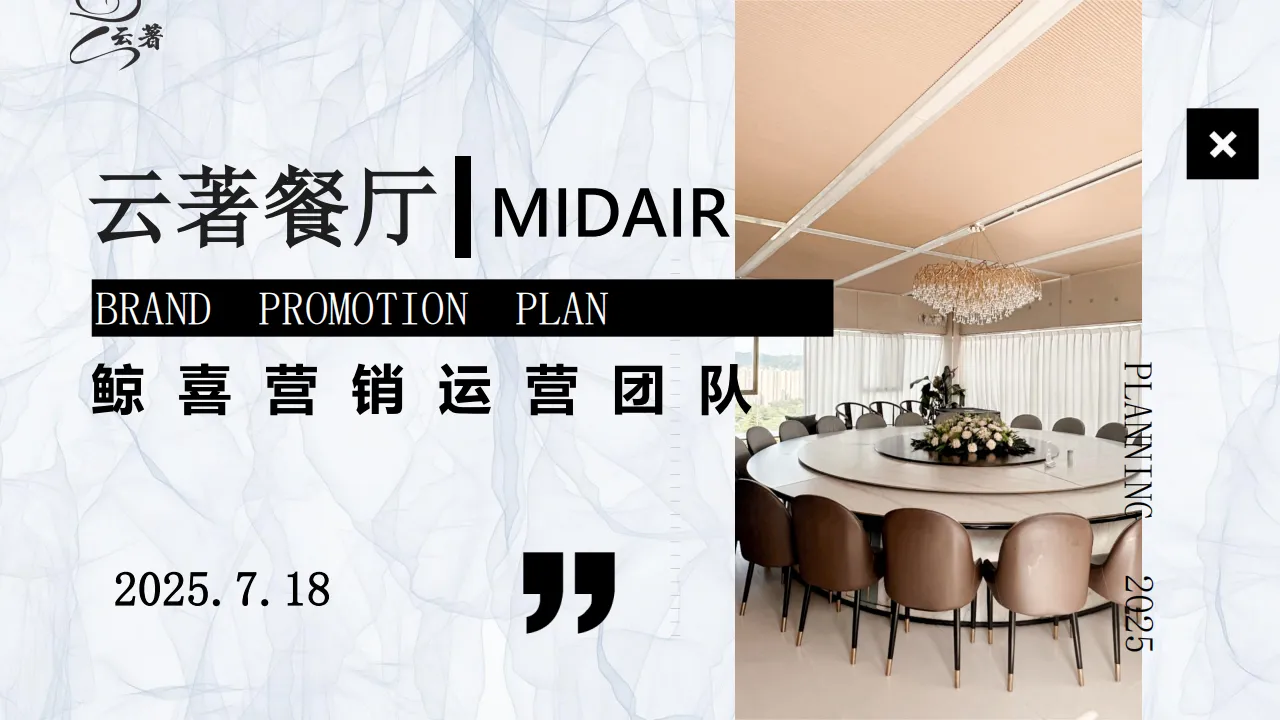 2025云著餐厅品牌运营营销推广全案