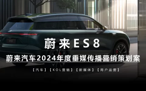 蔚来汽车2024年度垂媒传播营销策划案