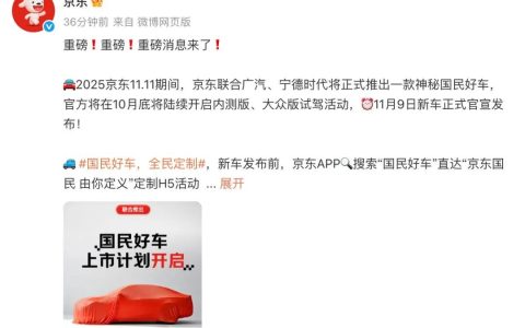 京东宣布即将推出一款汽车,实为提供销售渠道