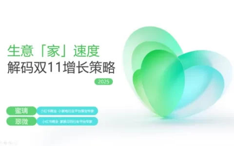 2025小红书双11-小家电&家居日百行业增长策略