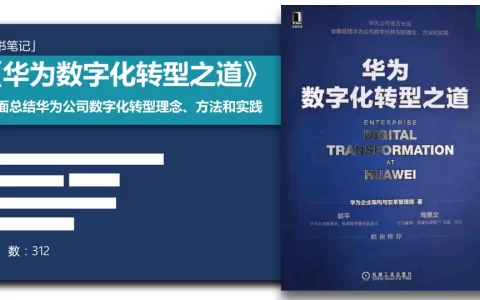 华为数字化转型之道（208页读书笔记）