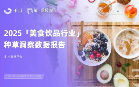 2025美食饮品行业种草洞察数据报告（小红书平台）<sup><font color=red>免费下载</font></sup>